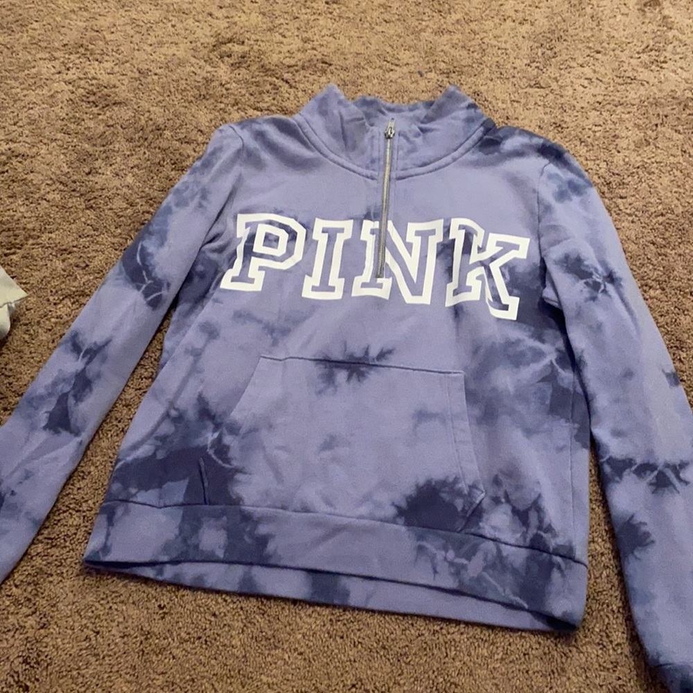 PINK marbled purple quarter zip